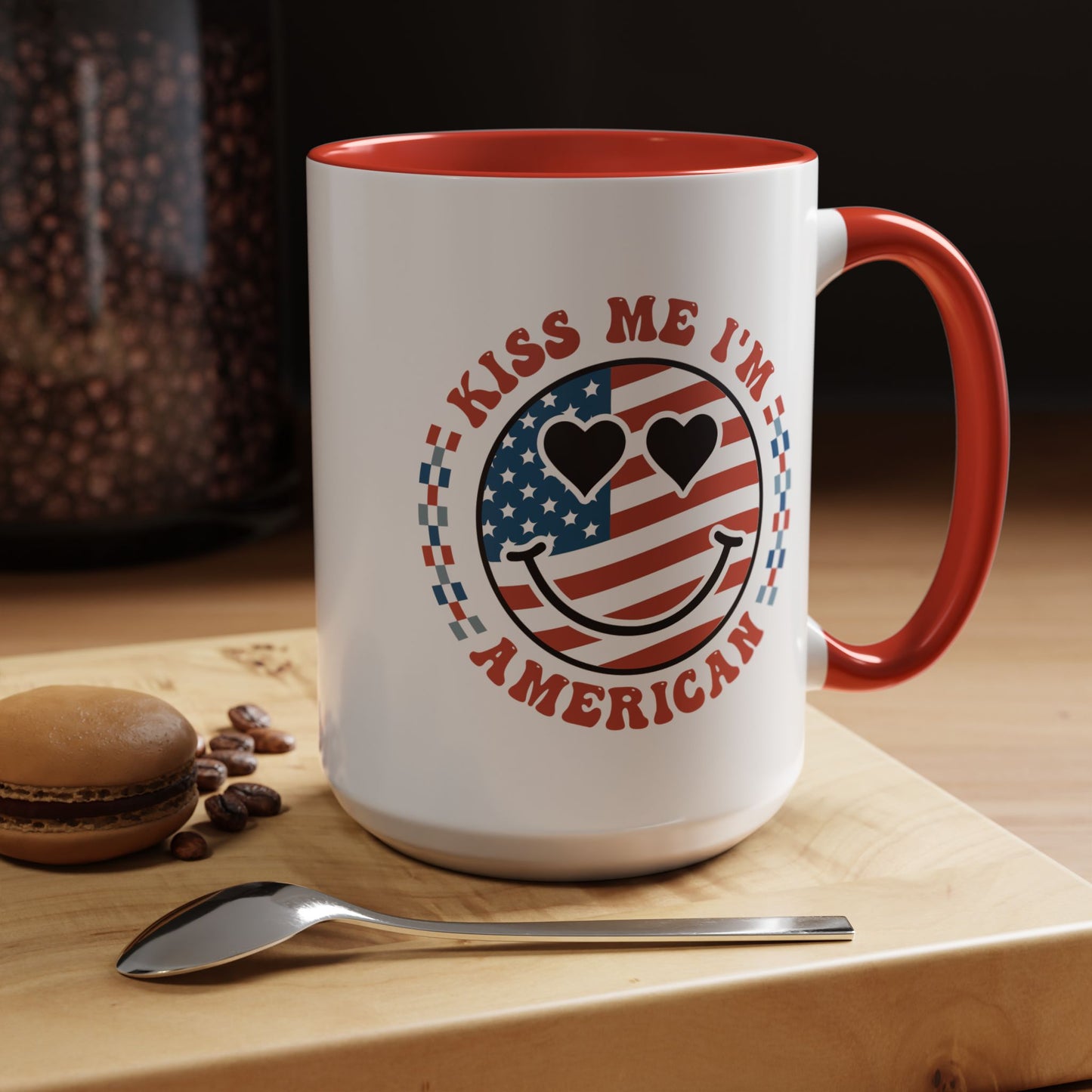 4th of July Mug - Kiss Me I'm American