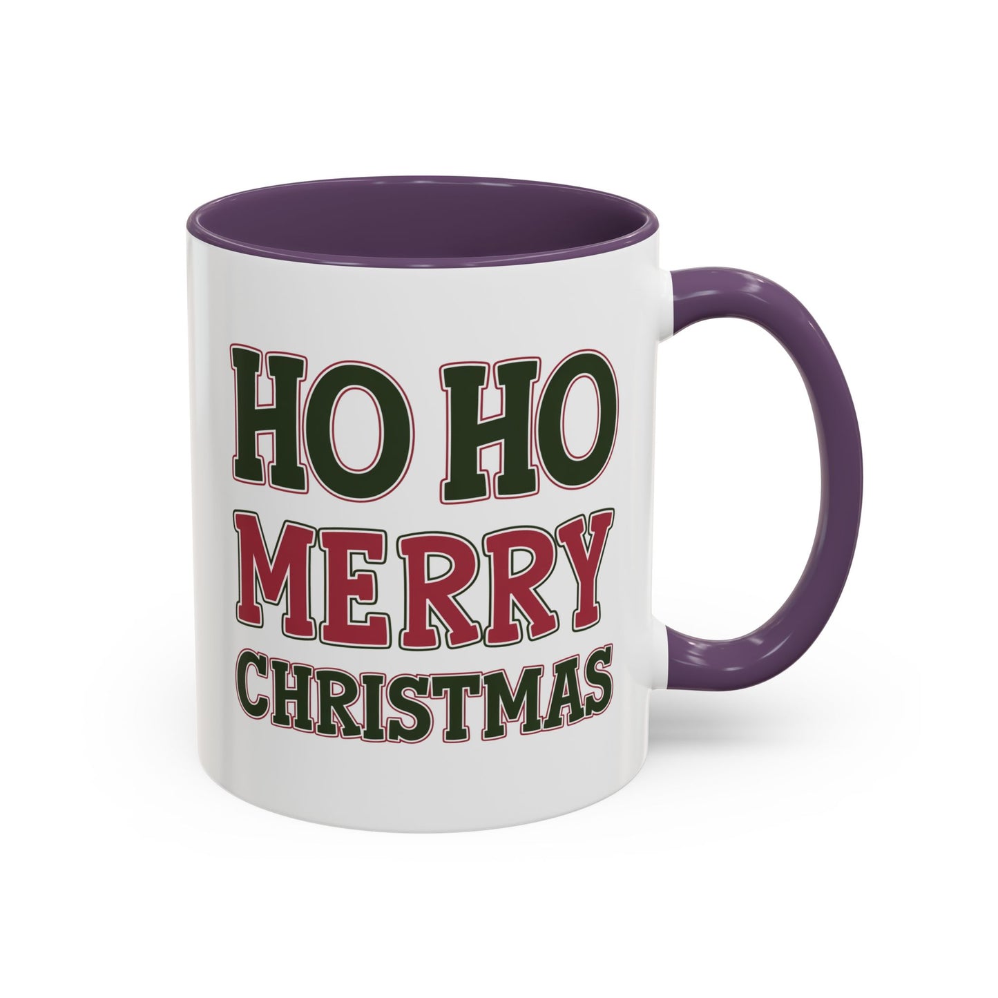 Christmas Mug - Ho Ho Ho Merry Christmas Red & Green Text 4