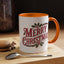 Christmas Mug - Merry Christmas Maroon & Green Text Decorations