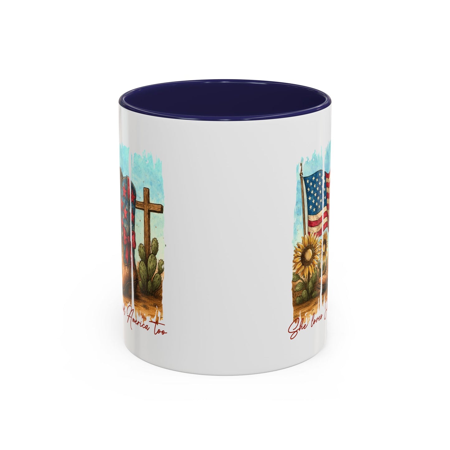 4th of July Mug - She Loves Jesus & America Too Boots