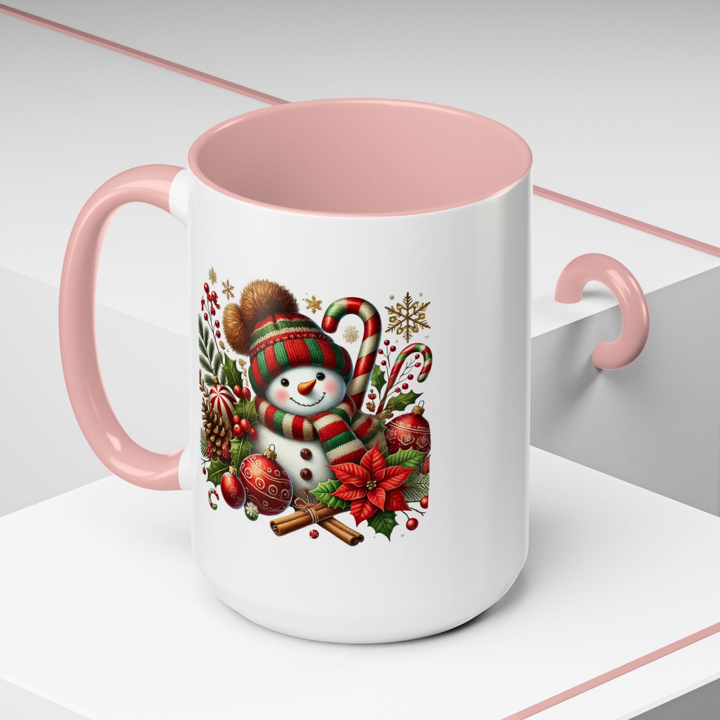Christmas Mug - Red and Green Snowman 2