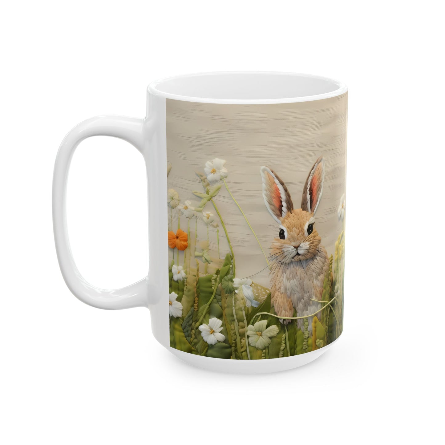 Artistic Mug - Felted Bunnies 3
