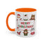 Christmas Mug - Merry Christmas Red & Green Text Santa Cute Animals