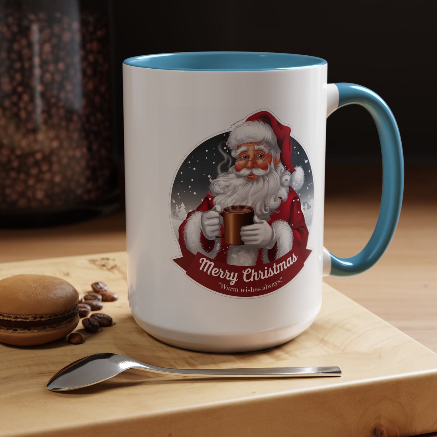 Christmas Mug - Merry Christmas Warm Wishes Always Santa