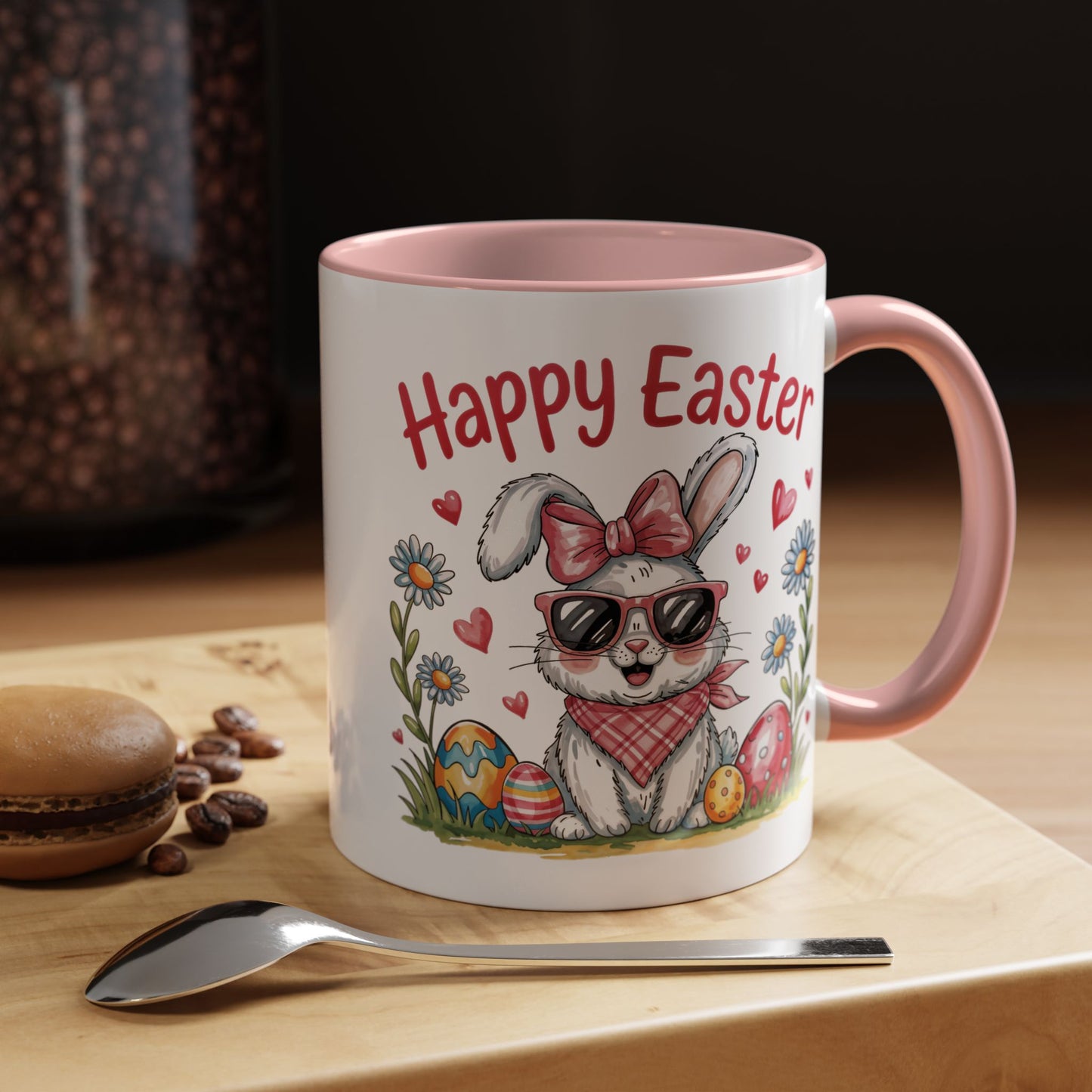 Easter Mug - Happy Easter Cool Bunny