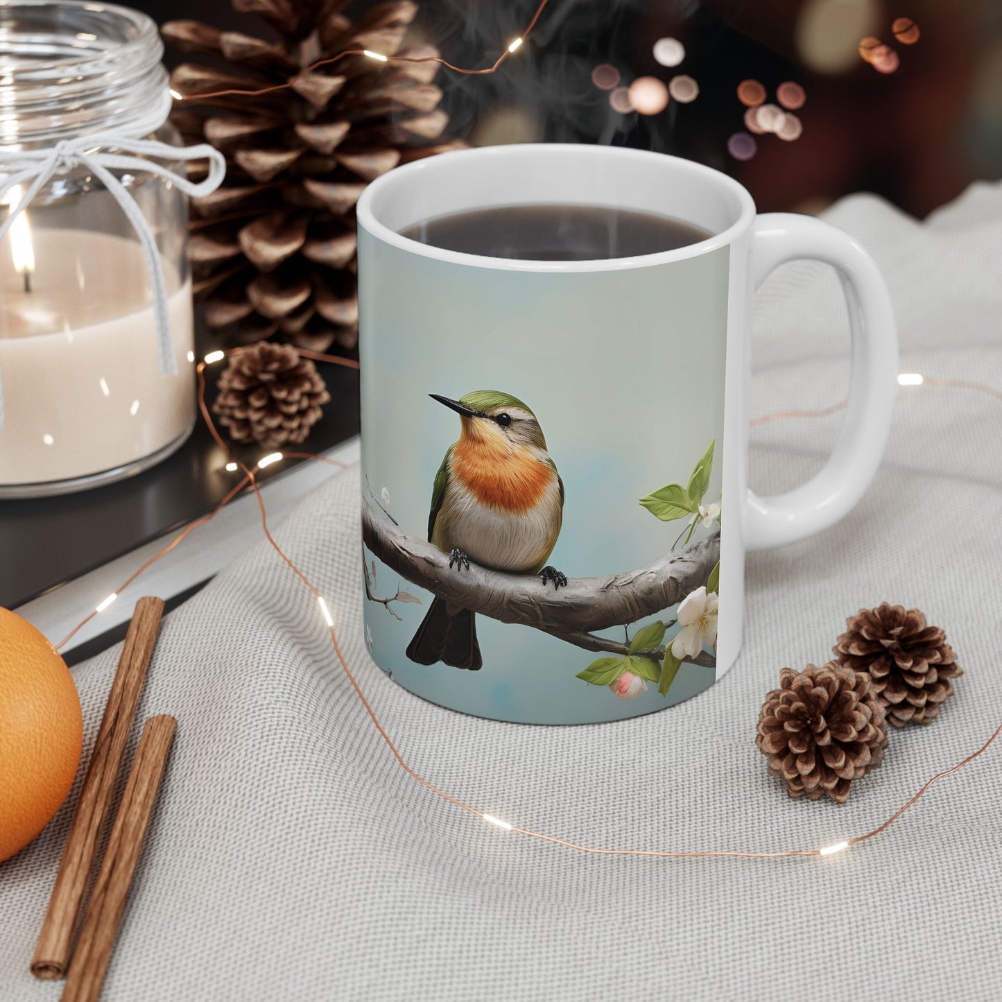 Artistic Mug - Felted Bird