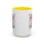 Christmas Mug - Merry Christmas Red Text Puppy Green & Red Top