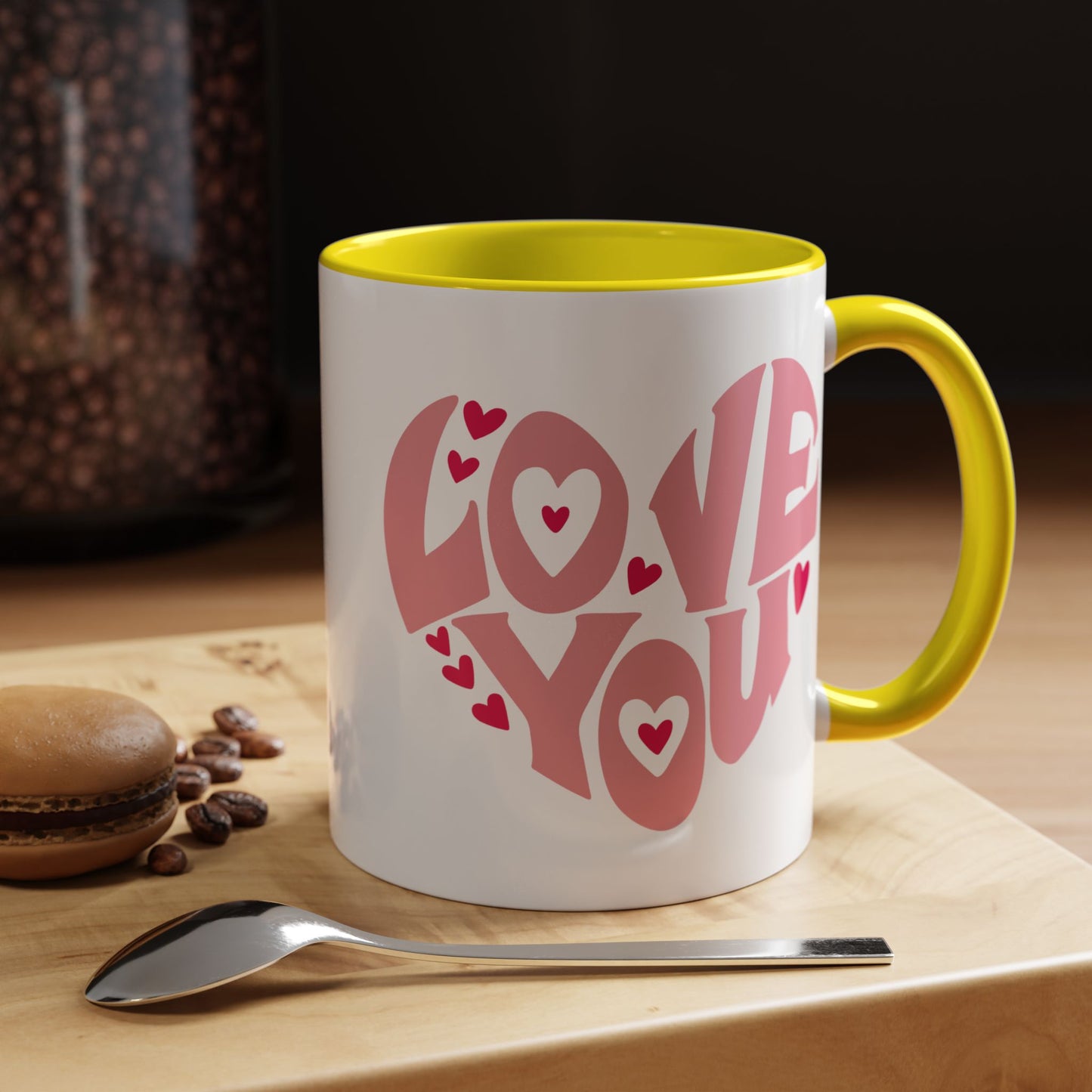 Valentine's Day Mug - Love You Heart Lettering