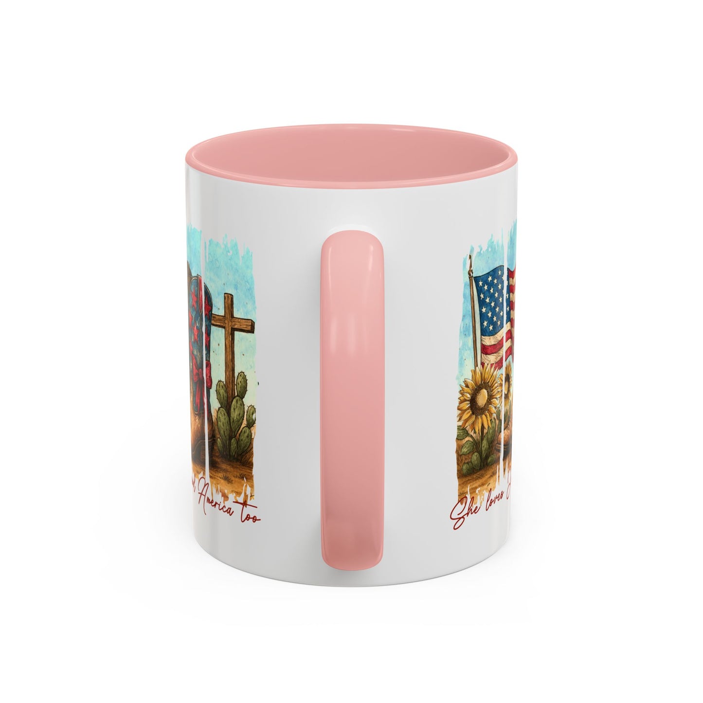 4th of July Mug - She Loves Jesus & America Too Boots