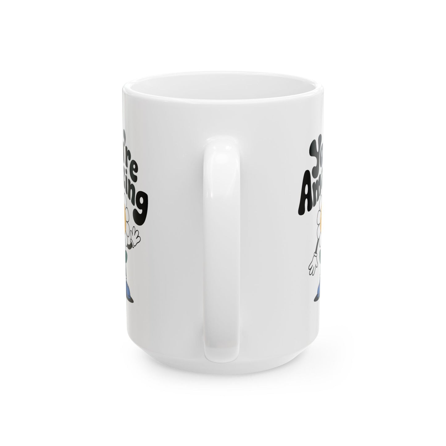 Motivation Mug - You're Amazing Retro Flower