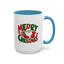 Christmas Mug - Green & Red Text Santa Presents