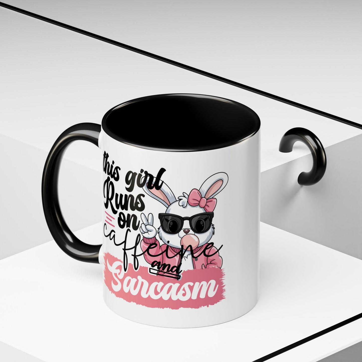 Humor Mug - This Girl Runs on Caffeine & Sarcasm