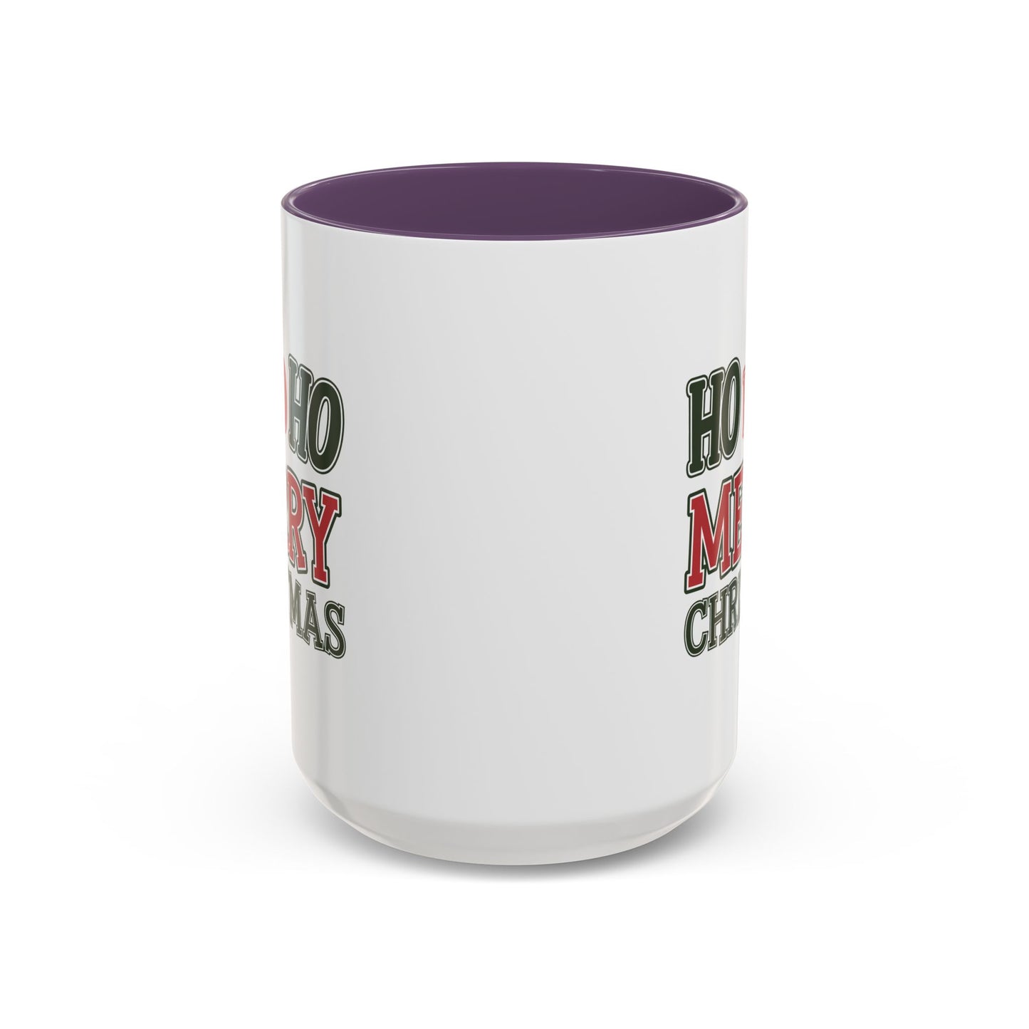 Christmas Mug - Ho Ho Ho Merry Christmas Green & Red Text