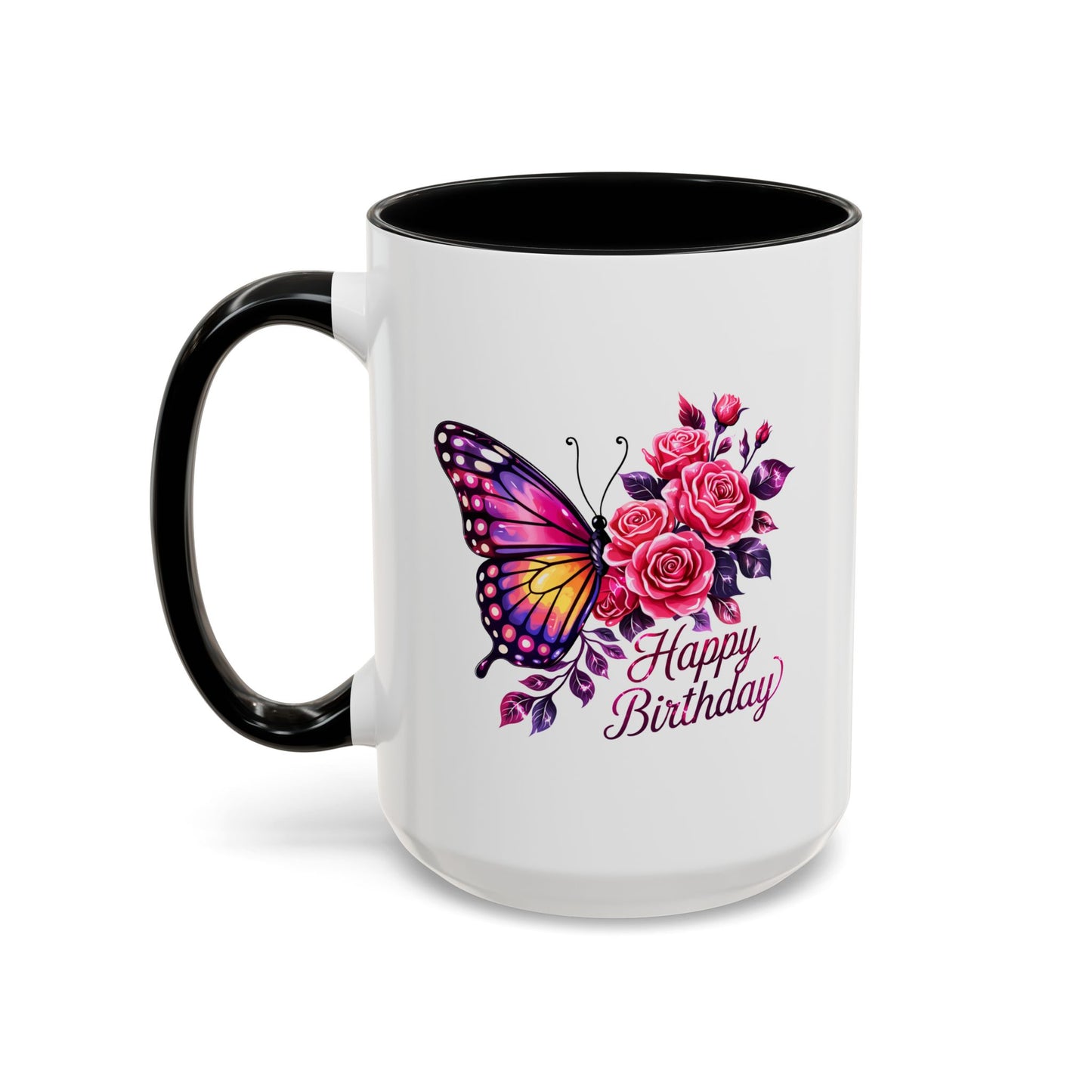Birthday Mug - Butterfly Flowers