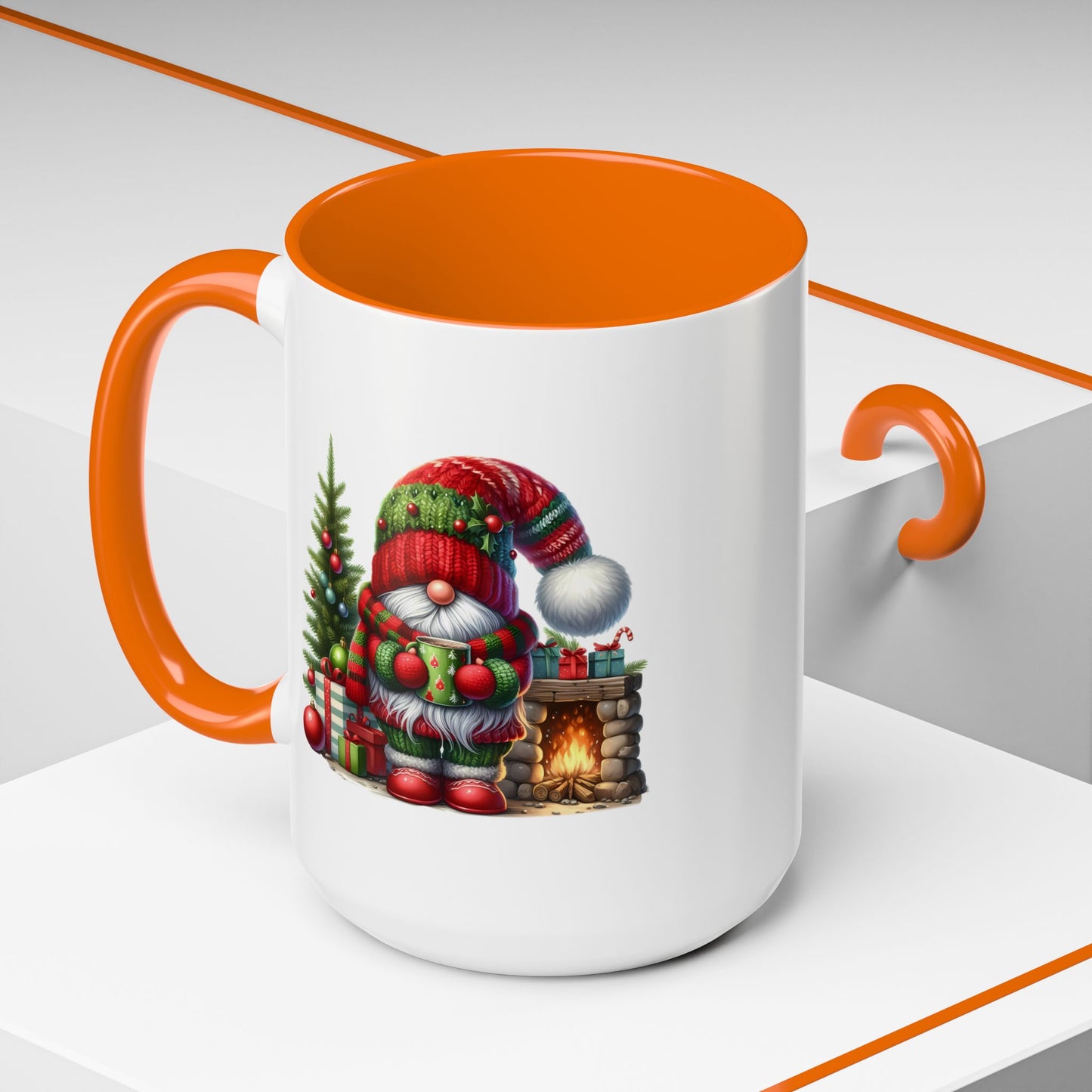 Christmas Mug - Gnome Fireplace