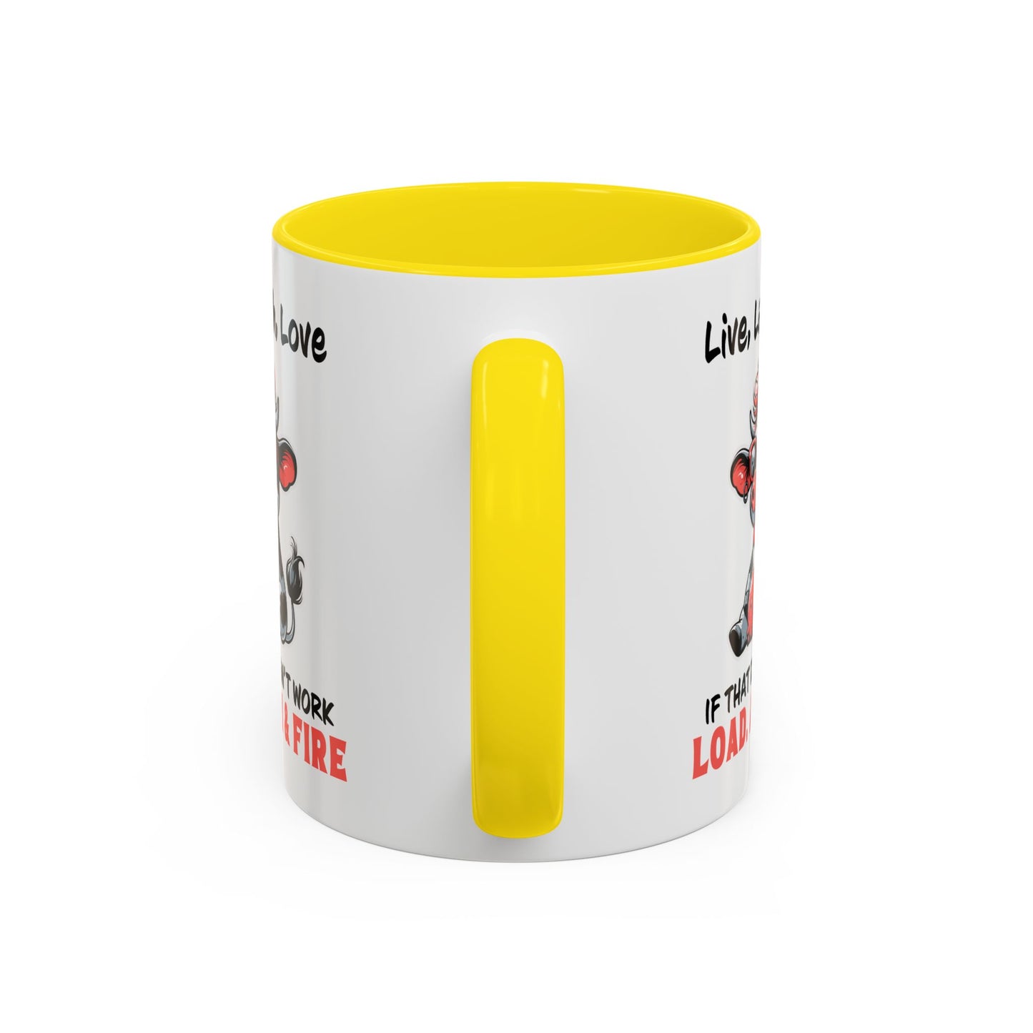 Humor Mug - Live Laugh Love Cow
