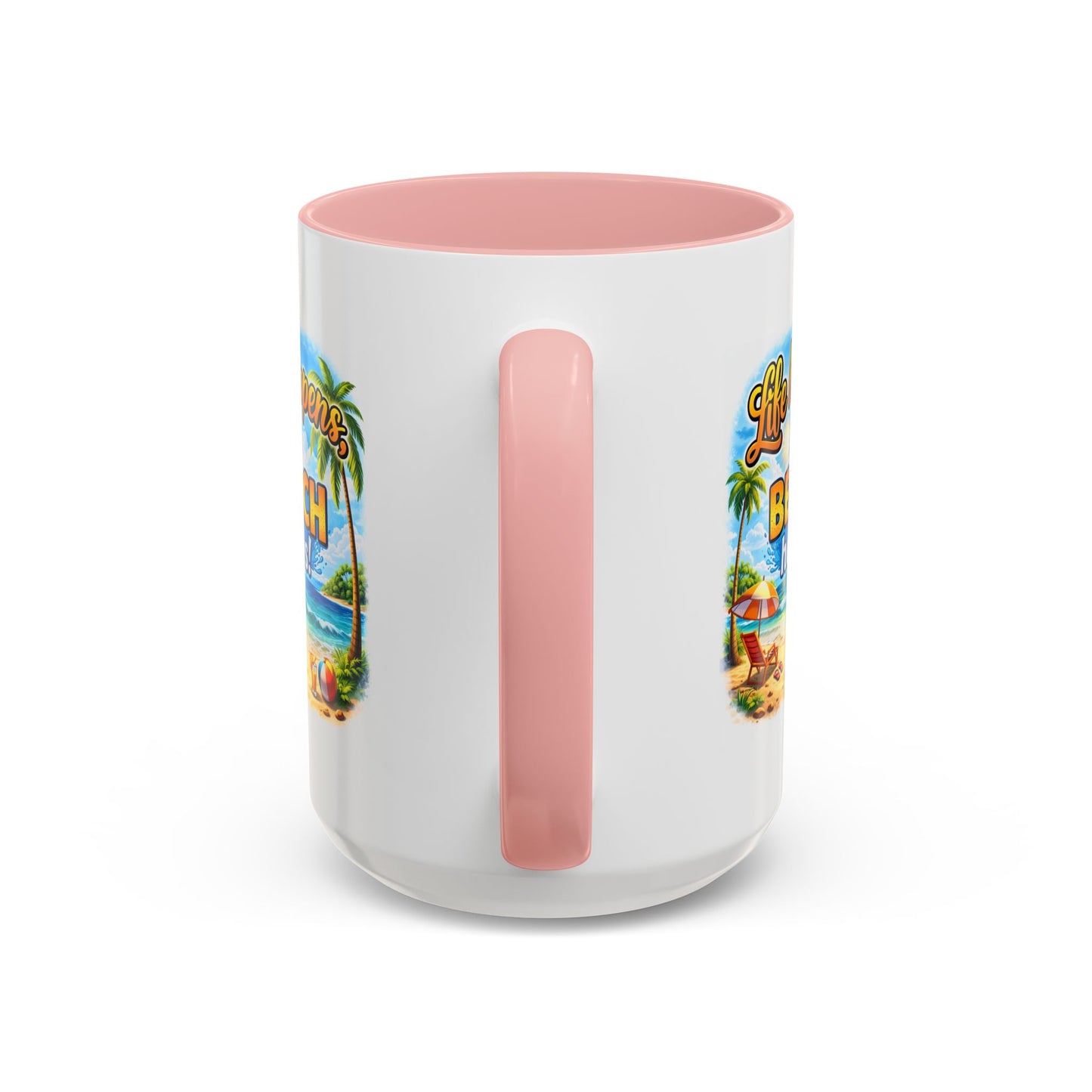 Humor Mug - Life Happens the beach Helps