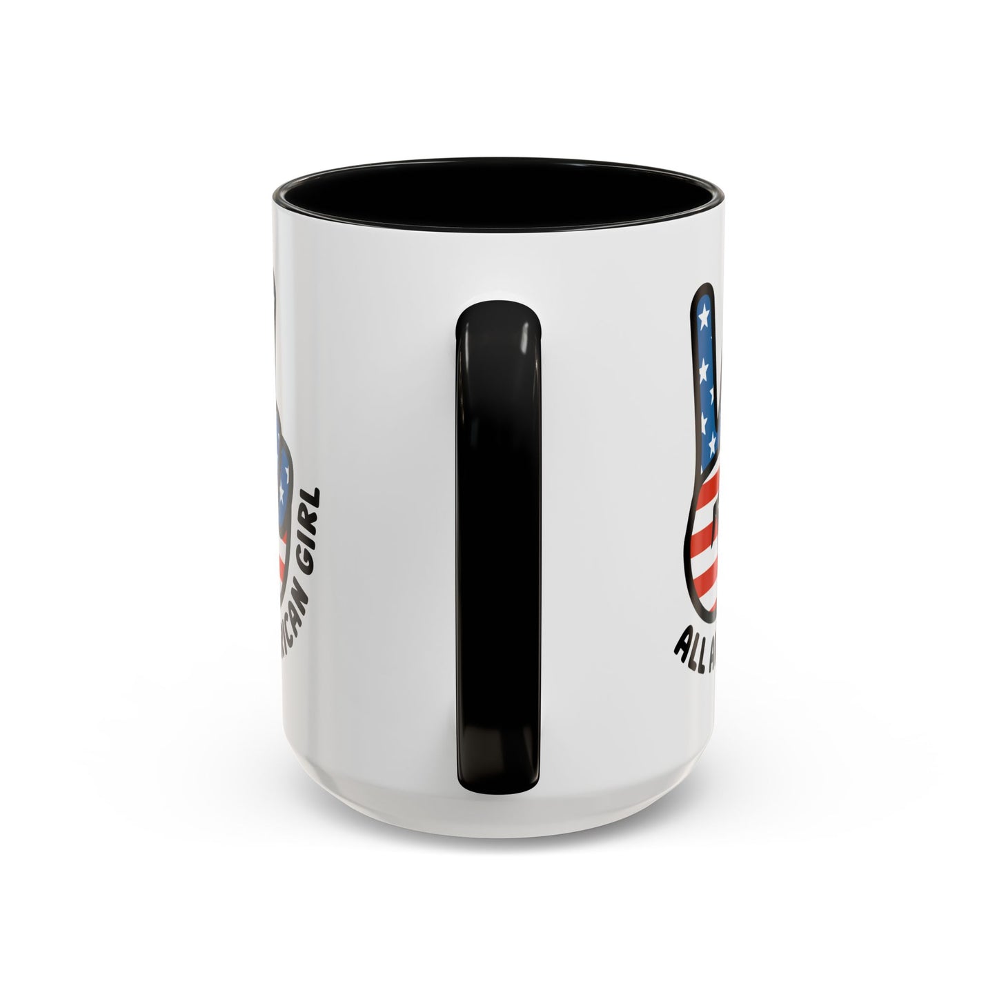 4th of July Mug - All American Girl Peace Sign