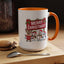 Christmas Mug - Merry Christmas White Text Reindeer Snowmen Penguin