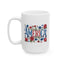 4th of July Mug - Patriotic Floral America