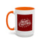 Christmas Mug - Merry Christmas White Text Maroon Background