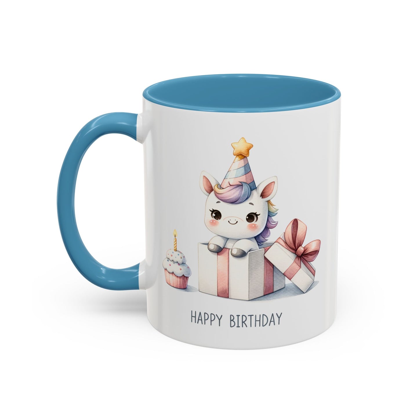 Birthday Mug - Unicorn With Present