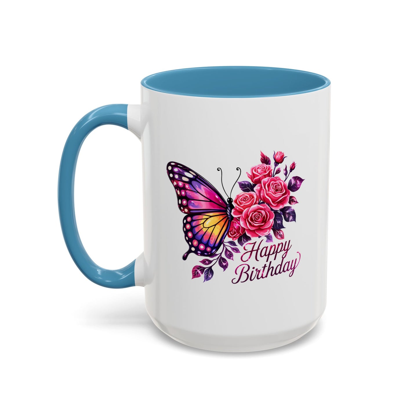 Birthday Mug - Butterfly Flowers
