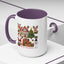 Christmas Mug - Happy Holidays Red Text Reindeer Santa Snowman Presents
