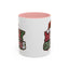 Christmas Mug - Merry Christmas Red Green & White Graffiti Hat