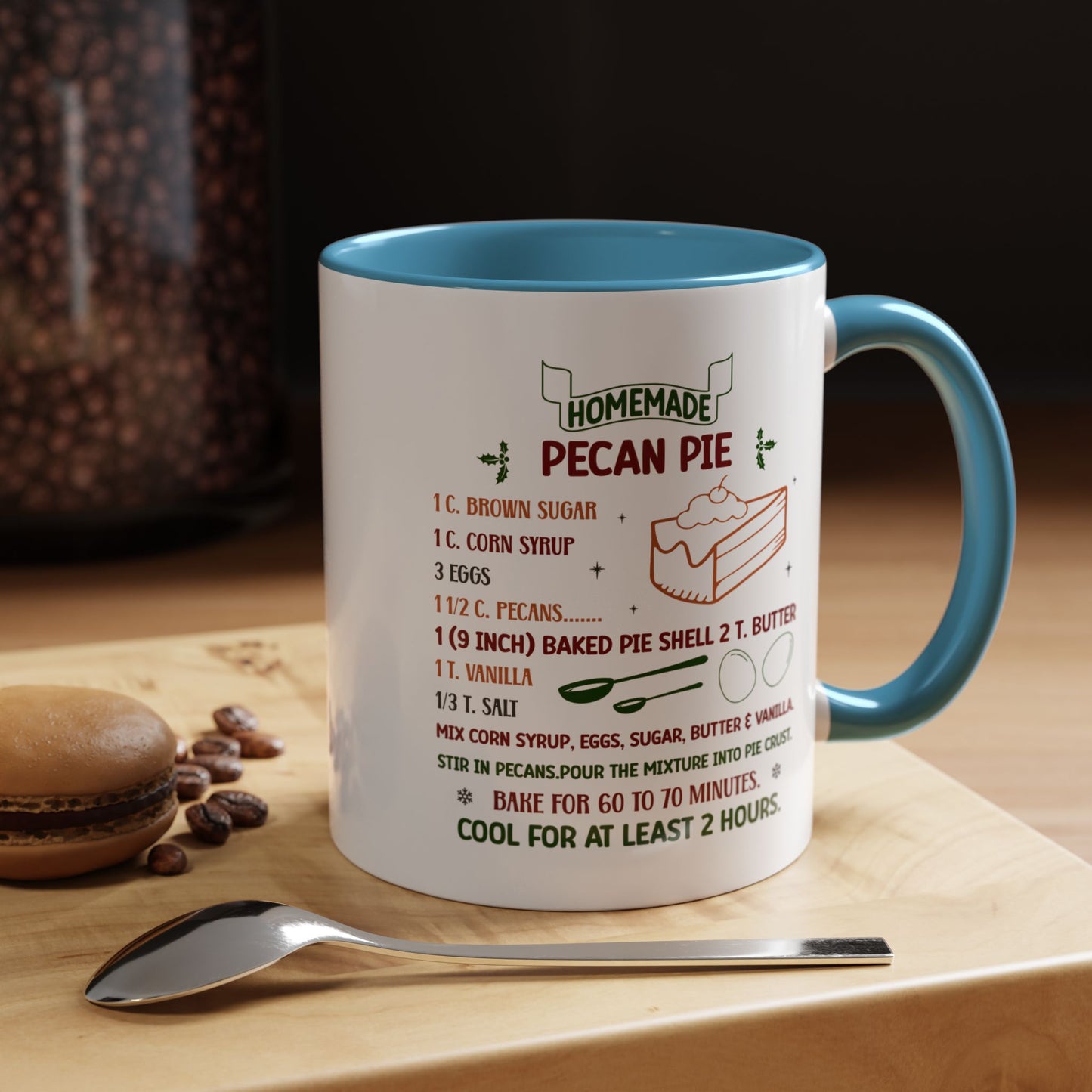 Christmas Mug - Homemade Pecan Pie Recipe