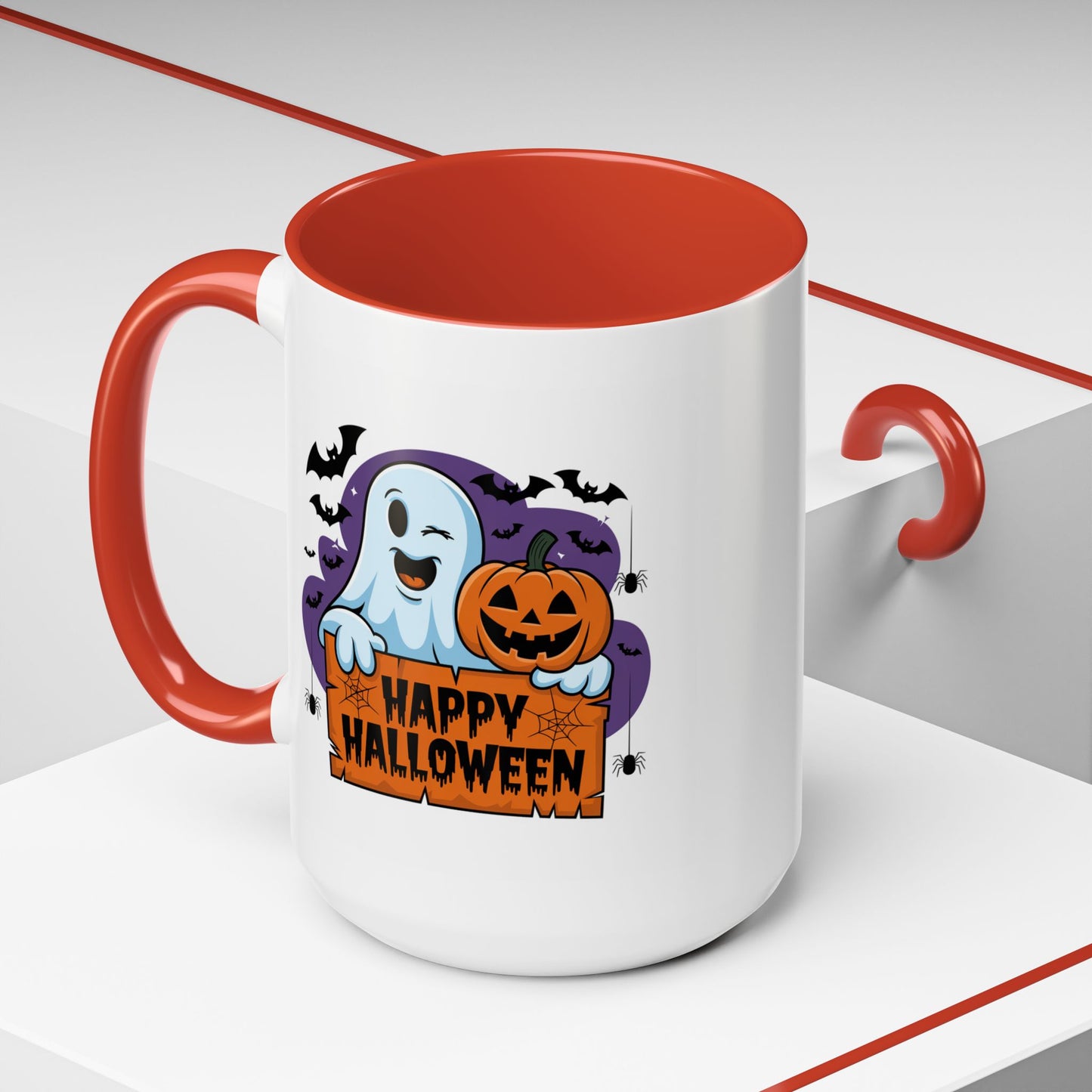 Halloween Mug - Winking Ghost With Pumpkin