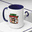 Christmas Mug - Merry Christmas Green & Red Text Cute Animals