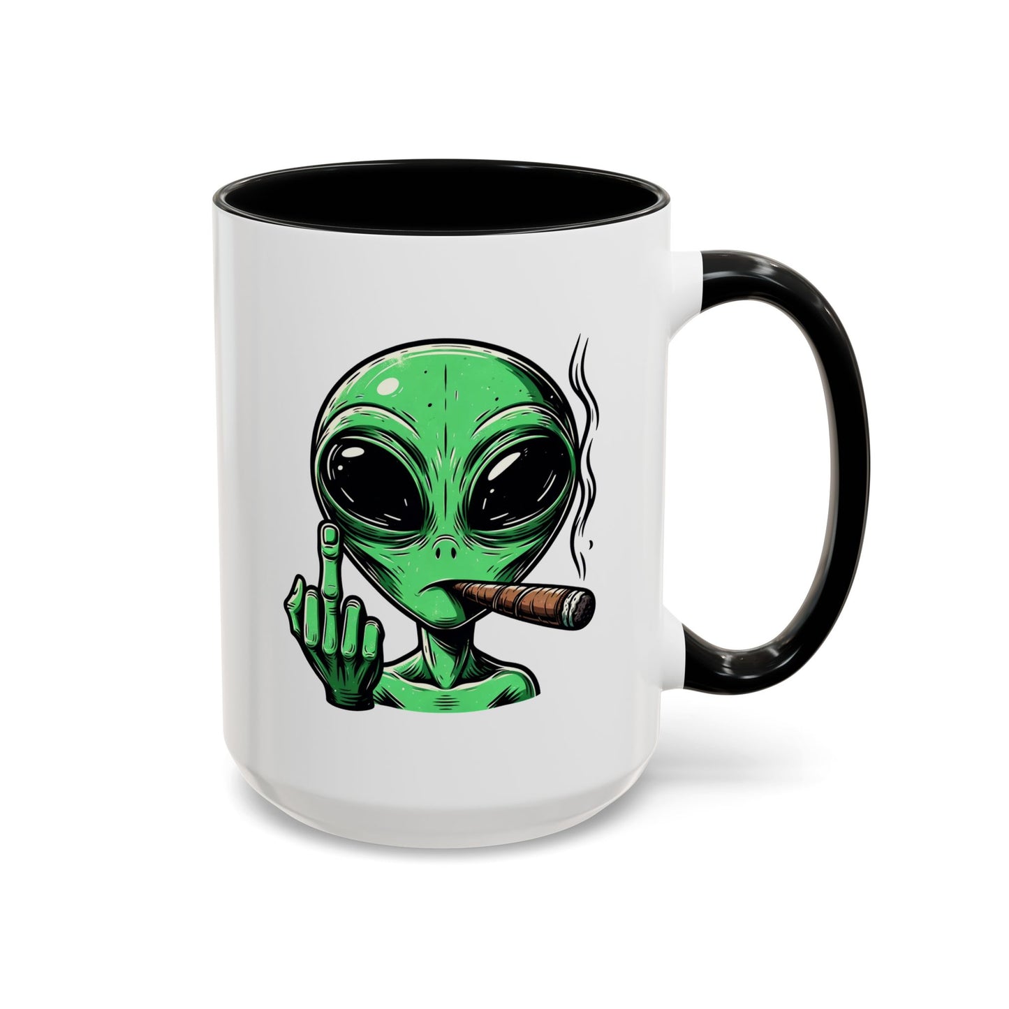 Adult Mug - Green Alien Fuck You Human