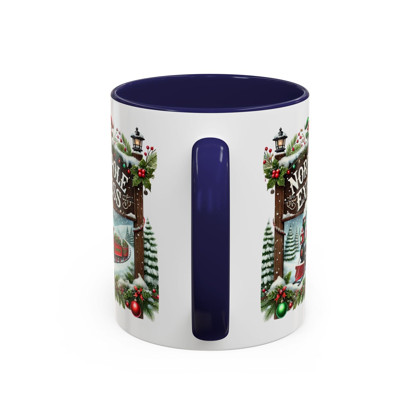 Christmas Mug - North Pole Express Steam Locomotive Decorations