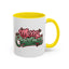 Christmas Mug - Merry Christmas Red & Green Text Mistletoe