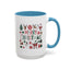 Christmas Mug - Merry Christmas Red White & Green Text Collage