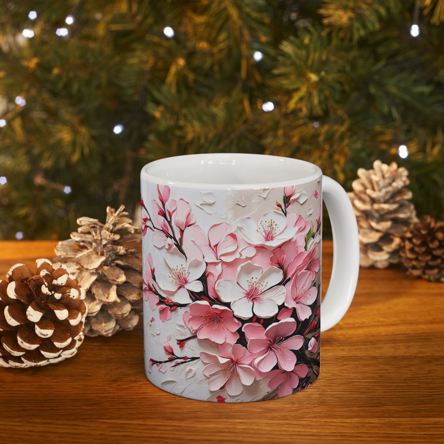 Artistic Mug - Cherry Blossom Oil Painting