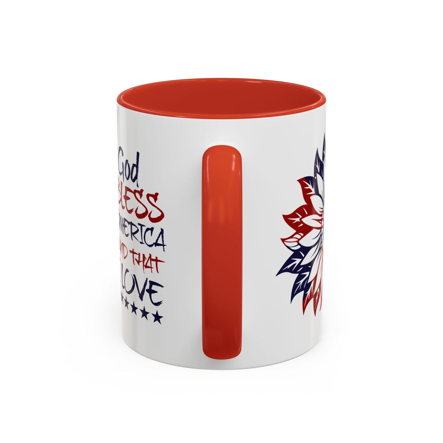 4th of July Mug - God Bless America Sunflower