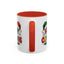 Christmas Mug - Merry Christmas Red Yellow & Green Text Green & Red Hat