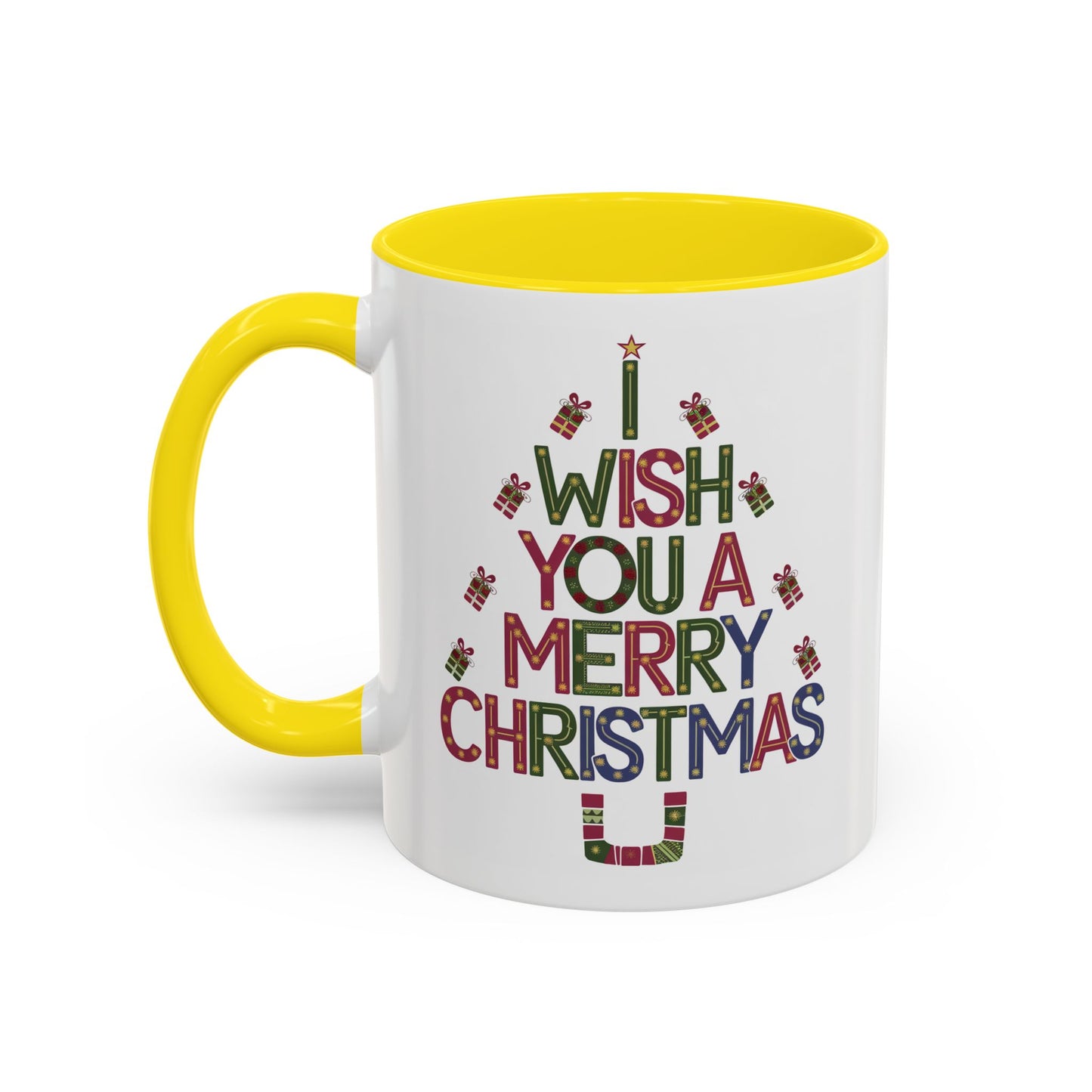 Christmas Mug - I Wish You a Merry Christmas Present Treee
