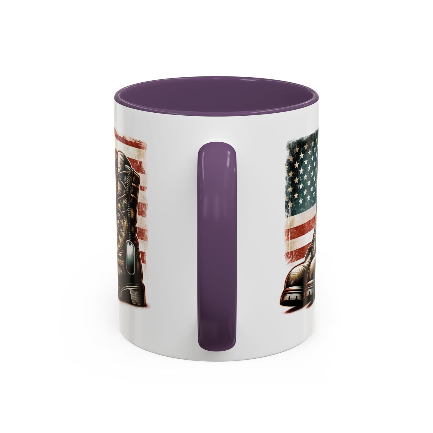 4th of July Mug - Fallen Soldier Boots Flag