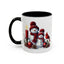 Christmas Mug - Burgundy Snowman Family
