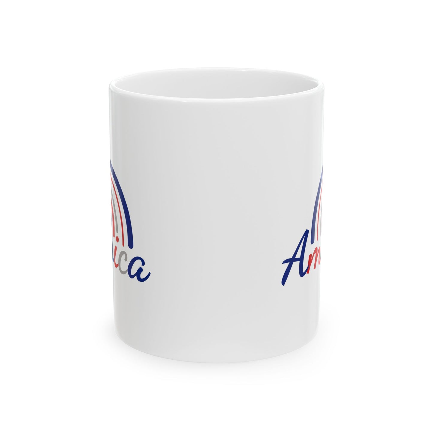 4th of July Mug - America Patriotic Rainbow