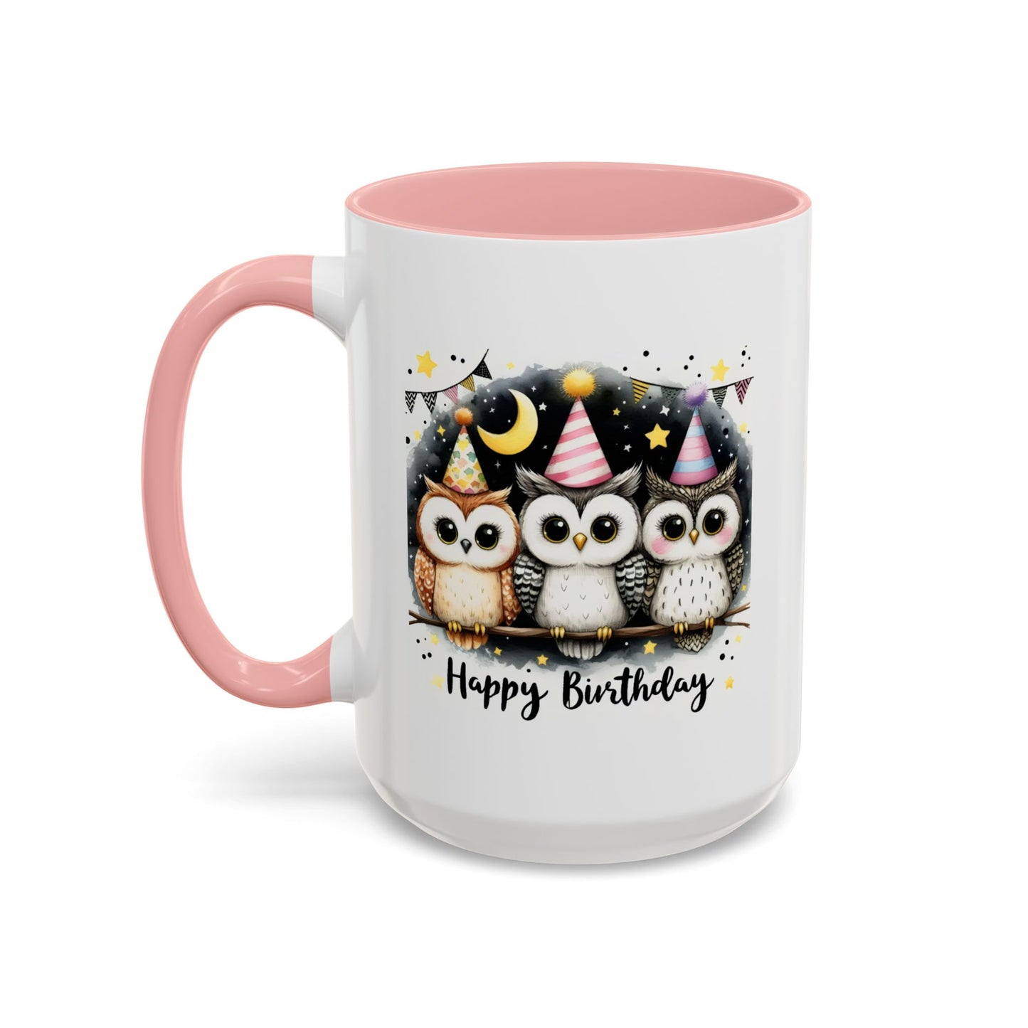 Birthday Mug - Happy Birthday Owls