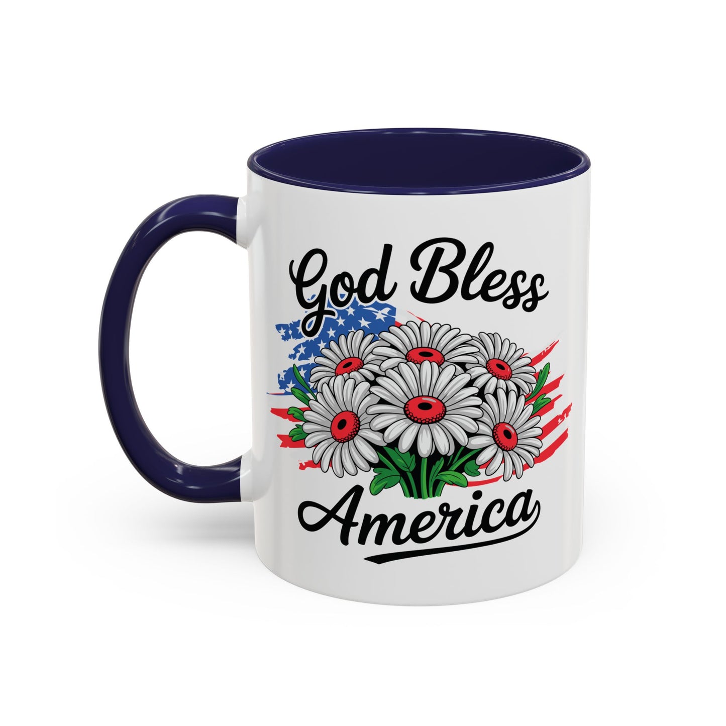 4th of July Mug - God Bless America Daisies