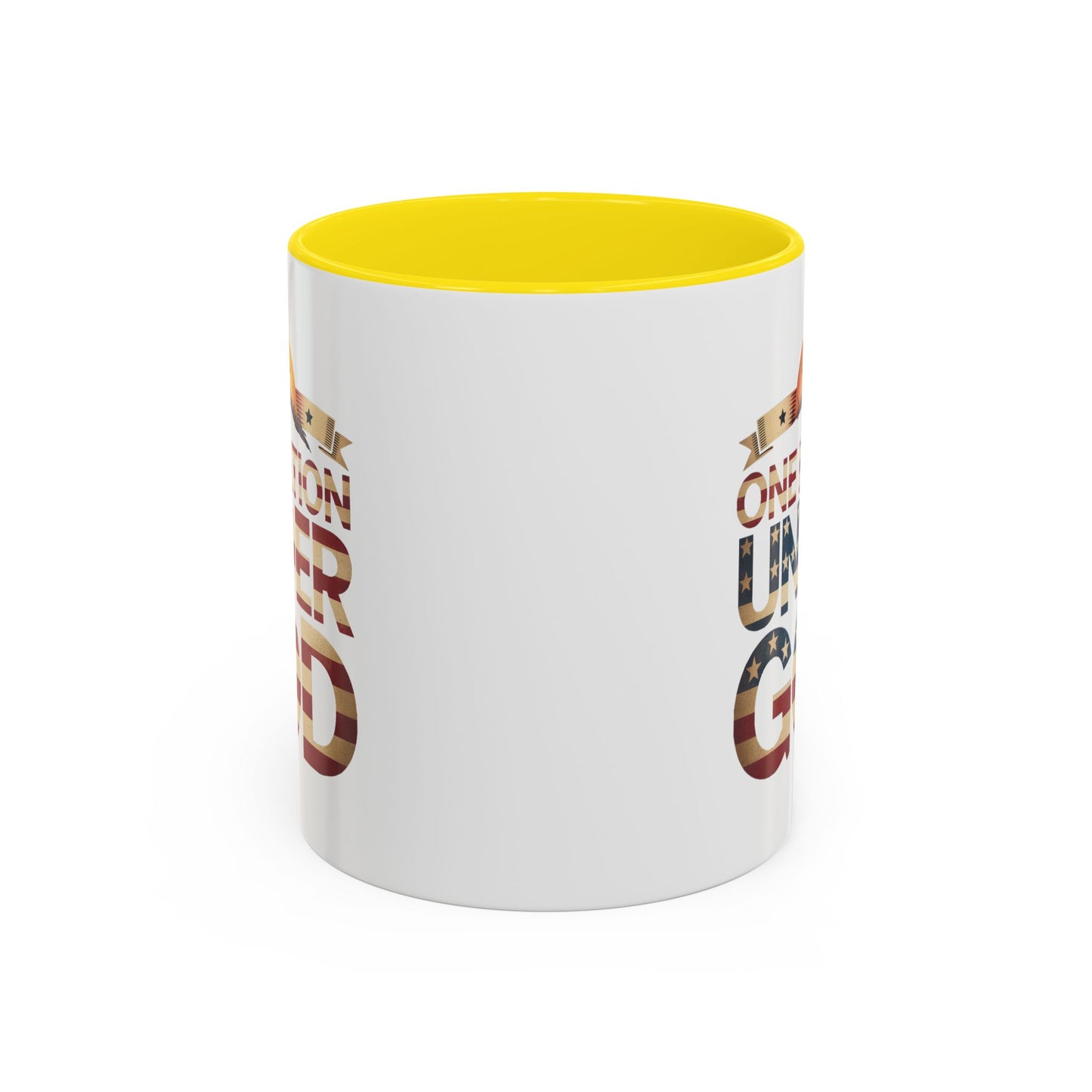 4th of July Mug - One Nation Under God Cross Flag