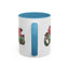 Christmas Mug - Merry Christmas Red & Green Text Mistletoe