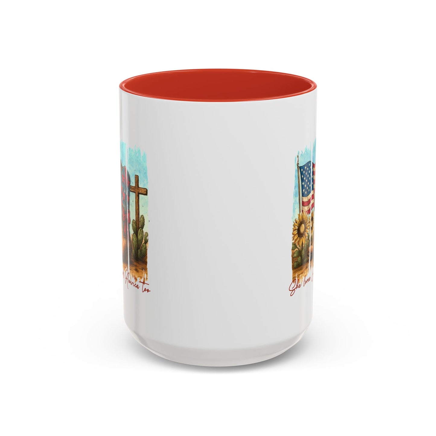 4th of July Mug - She Loves Jesus & America Too Boots