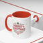 Christmas Mug - Merry Christmas Maroon Text Tree Star