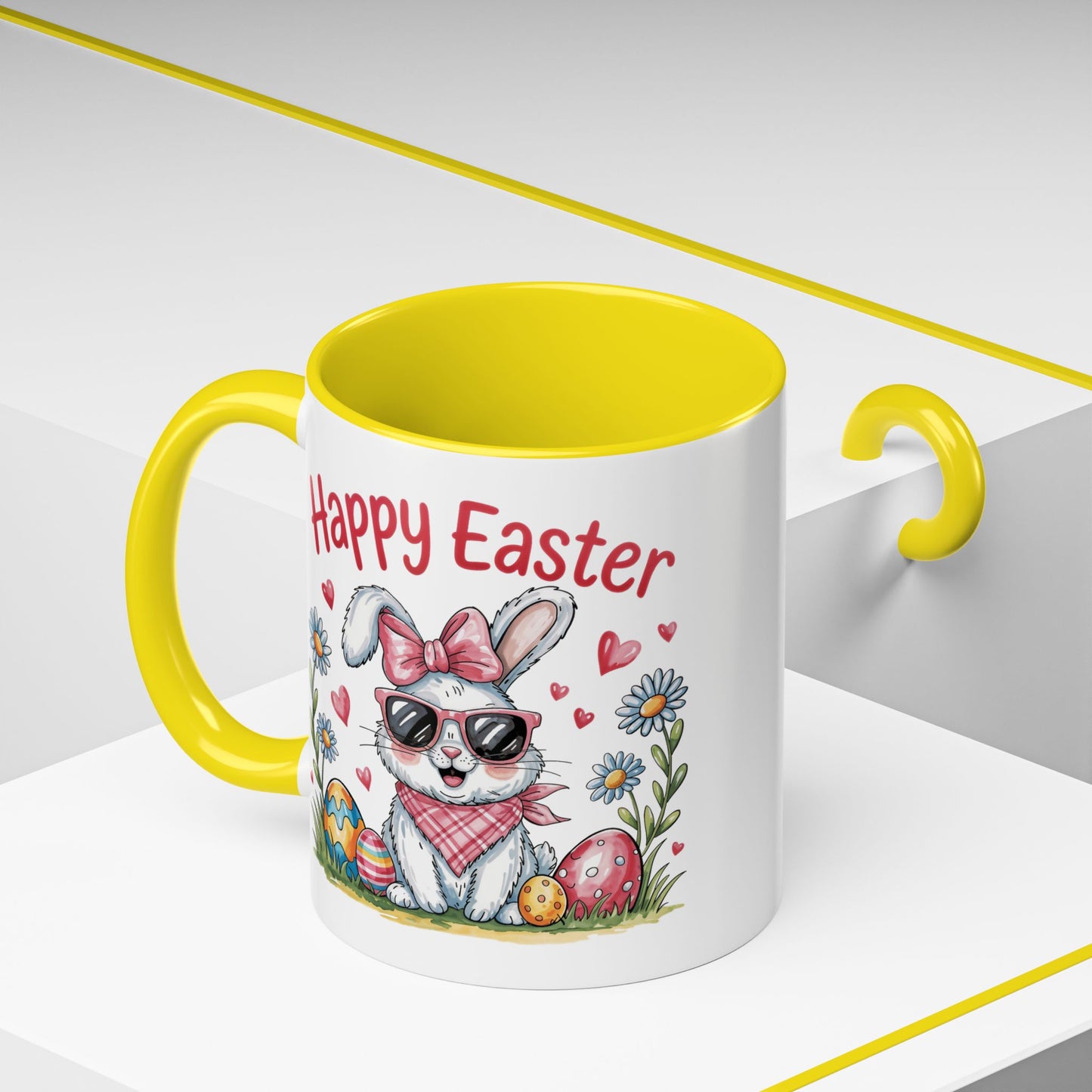 Easter Mug - Happy Easter Cool Bunny